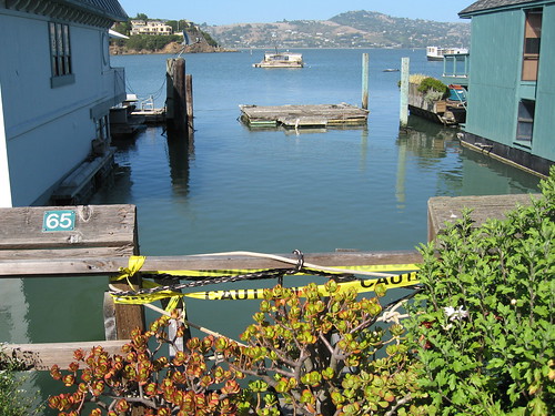 Missing houseboat in Sausalito