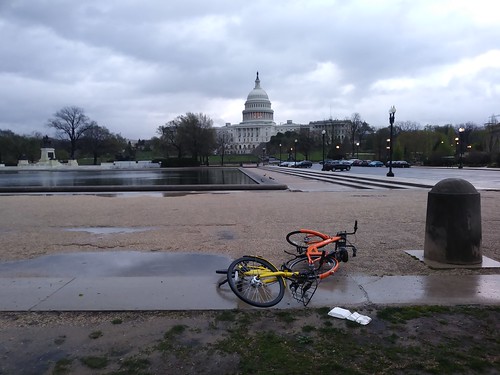 Sad dockless DC bikes after weekend ©  Michael Neubert