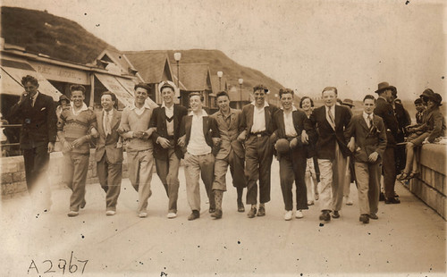 mob of lads, North Bay, Scarborough