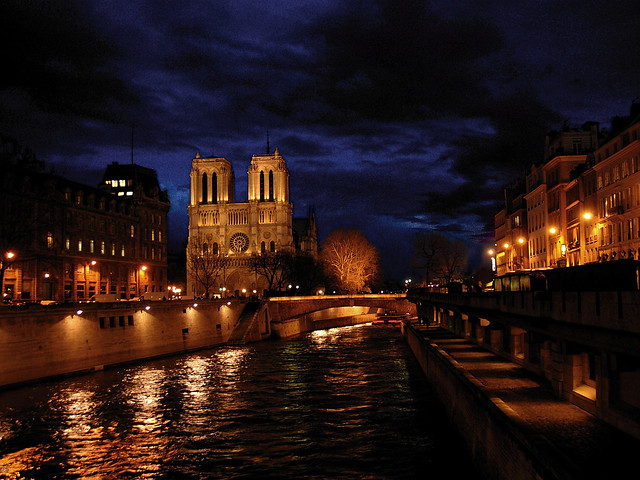 notre dame and the seine photo