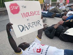 Die-in for Darfur at the White House