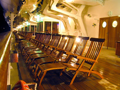 deck chairs on promenade deck