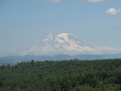 Mt. Rainier as seen from Roy, Washington