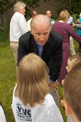 Senator Joe Biden talking to Addy