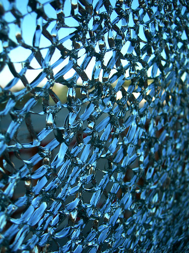 broken glass background. Cracked glass