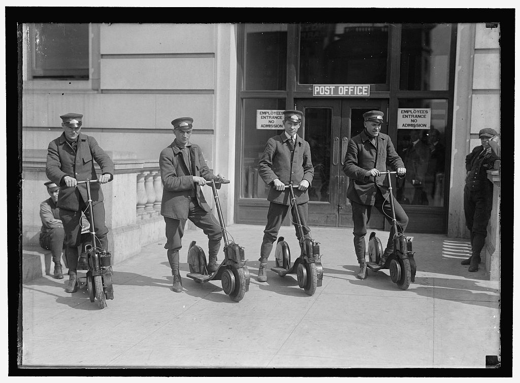 : POST OFFICE. POSTMEN ON SCOOTERS. (191x)