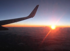 Sun setting en route to Granada