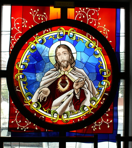 (stained glass on Cathedral of the Holy Spirit, Penang)