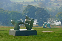 Two Piece Reclining Figure and Large Two Forms