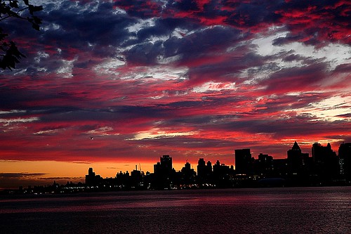 new york city skyline silhouette. Silhouette of NYC Skyline