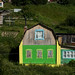 Casas de madeira coloridas