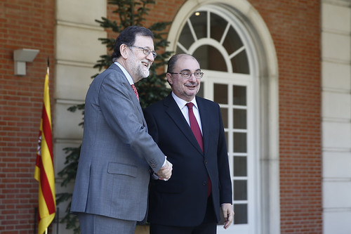 Rajoy recibe al presidente del Gobierno de Aragón (18/04/2018)