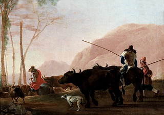 IMG_4005B Jan Miel 1599-1663 Turin.  Bergers et troupeau dans un paysage montagneux Shepherds and flock in a mountainous landscape Avignon. Musée Calvet.