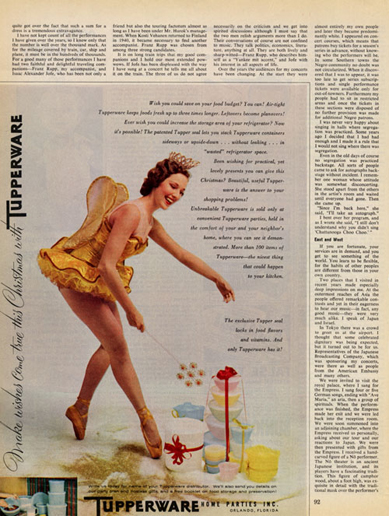 Fairy, Tupperware ad, 1950s?