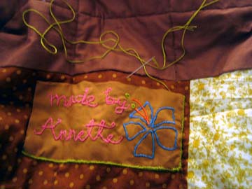 Embroidering the border