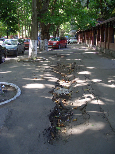 Deep footpath cracks, Chisinau. ©  mia!