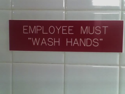 Employee Must "Wash Hands" 