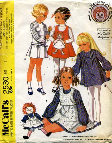 Raggedy Ann Dress Pattern, 1970