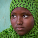 Veiled afar tribe girl at school, Afar region, Semera, Ethiopia