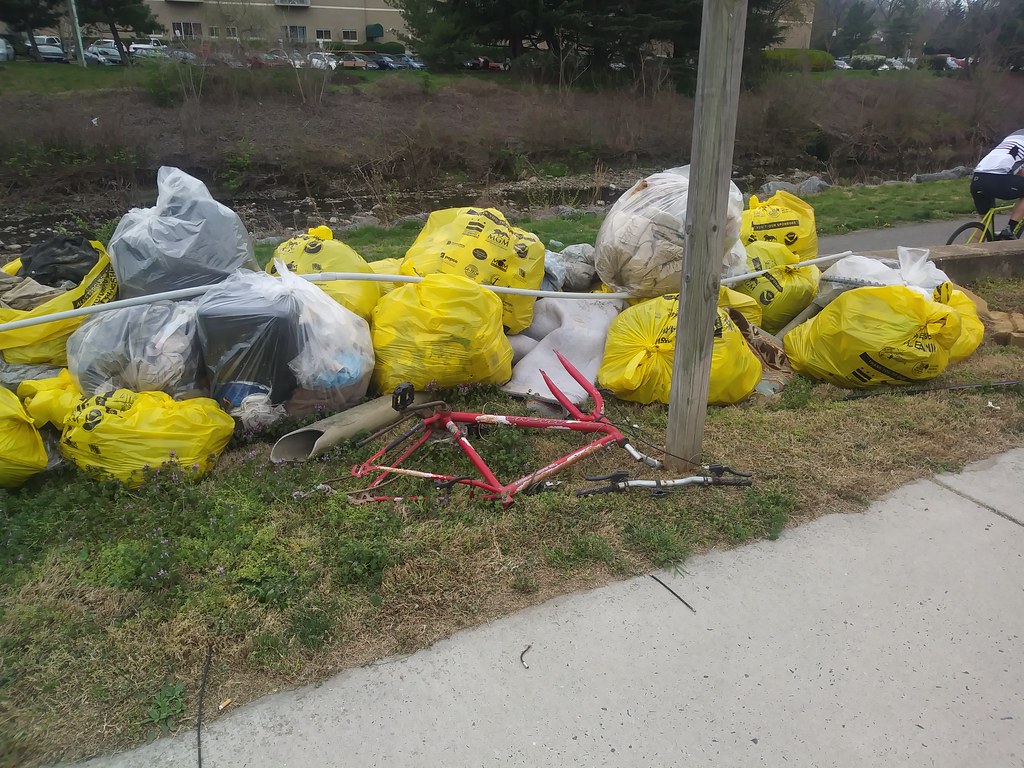 : Bike (and much other trash) pulled from stream