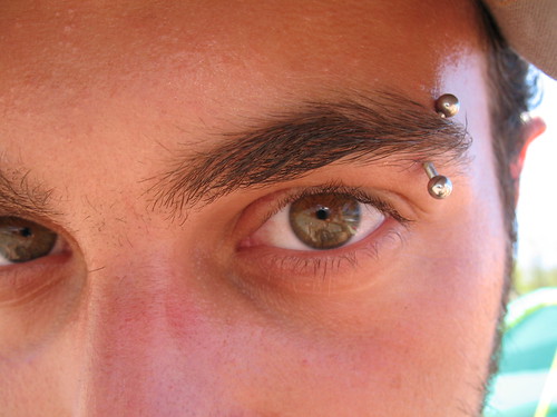 Great Andreas' eye piercings and piercing posing