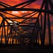 Mississippi River Bridge, Baton Rouge at Sunset
