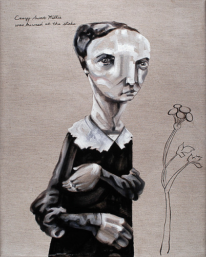 Crazy Aunt Millie, oil on canvas, 2005 by Sarah Atlee
