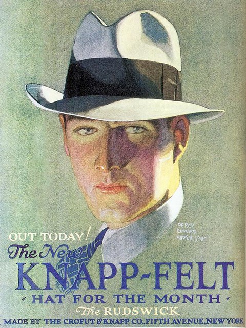 Percy Edward Anderson, Knapp-Felt Hats ad, 1929