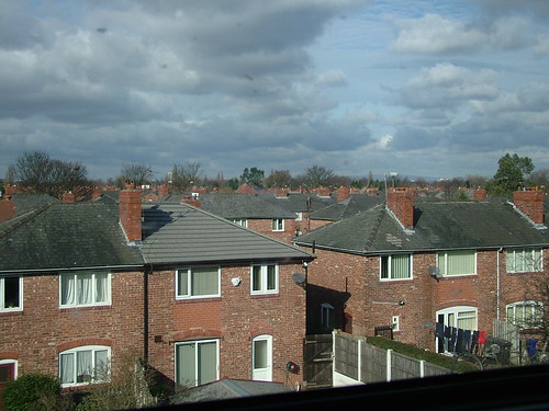 Manchester Suburb seen from Train to Harrogate