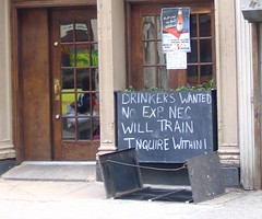 Drinkers Wanted by Vidiot, on Flickr