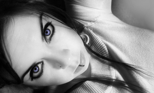 “Blue eyes say, Love me or I
