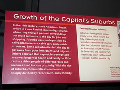 "Growth of the Capital's Suburbs," interpretation board, American on the Move exhibit, Smithsonian Museum of American History