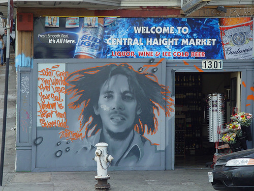 Bob Marley mural on Haight street