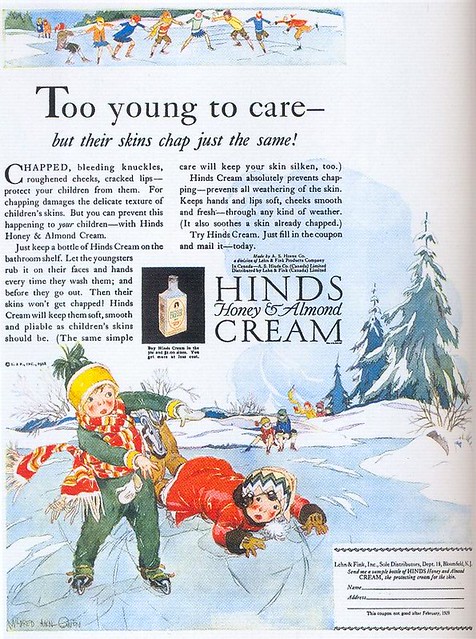 Mildred Ann Gwen, Hinds Cream ad, 1928