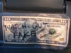 Counterfeit $10 - it looks real!
