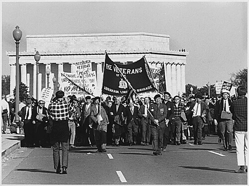 Public Domain: Vietnam War: Protesters on Memorial Bridge, 