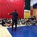 Cesar Archilla speaking to the kids at NE Hoops Academy.