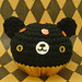 Amigurumi Halloween cupcake bear with pumpkin sprinkles glow-in-the-dark