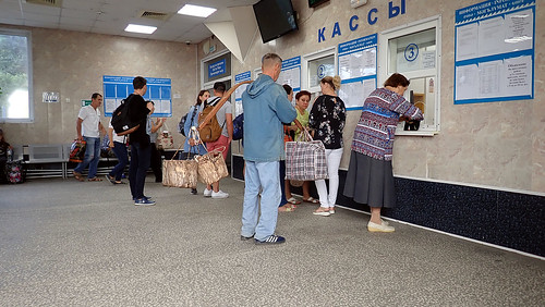 A man buy a ticket in the Kazan River Port from Kazan to Bolgar. ©  The Chuvash people of Krasnoyarsk region