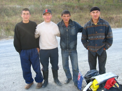 The local lads, near Dodomol, Kyrgyzstan