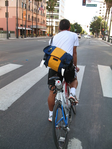 Cyclist on Santa Clara Street