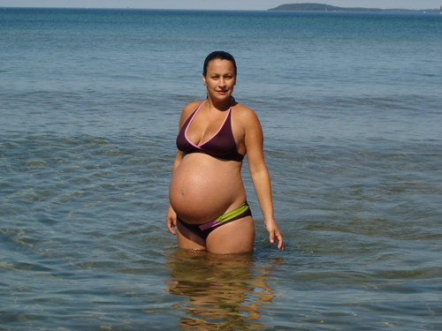Pregnant bikini mom picture