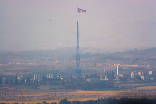 north korean flag pole. flagpole - North Korea