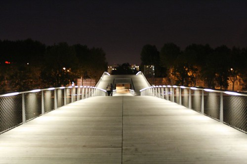 or foot bridge in Paris,