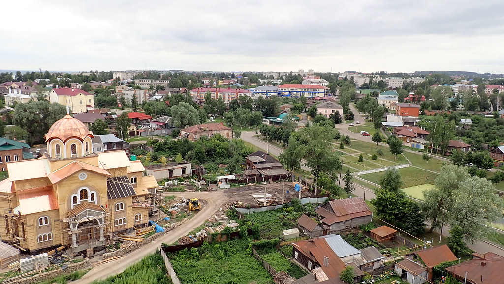 : A view from the men monastery to the city of Alatyr, Chuvashiya.
