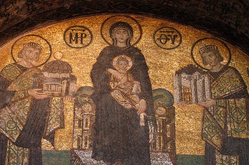 Mosaic at the Hagia Sofia by Libby and Danny Santella.