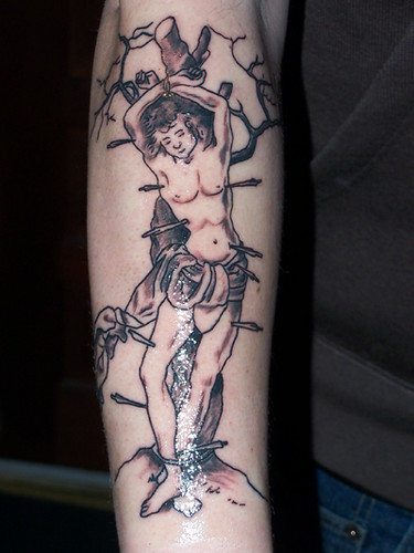 Custom Goggles · St. Sebastian tattoo artist is Jetta from True Tattoo 