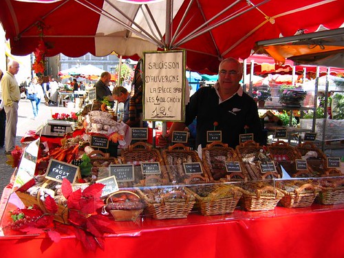 Sausages of all shapes, sizes and flavours at the market in Cahors. Photo: John Purvis