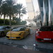 Some of the cars at the 7 star Burj Al Arab Hotel