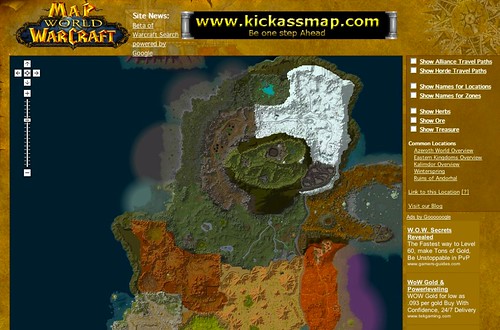 Mapa de World of Warcraft en Google Maps